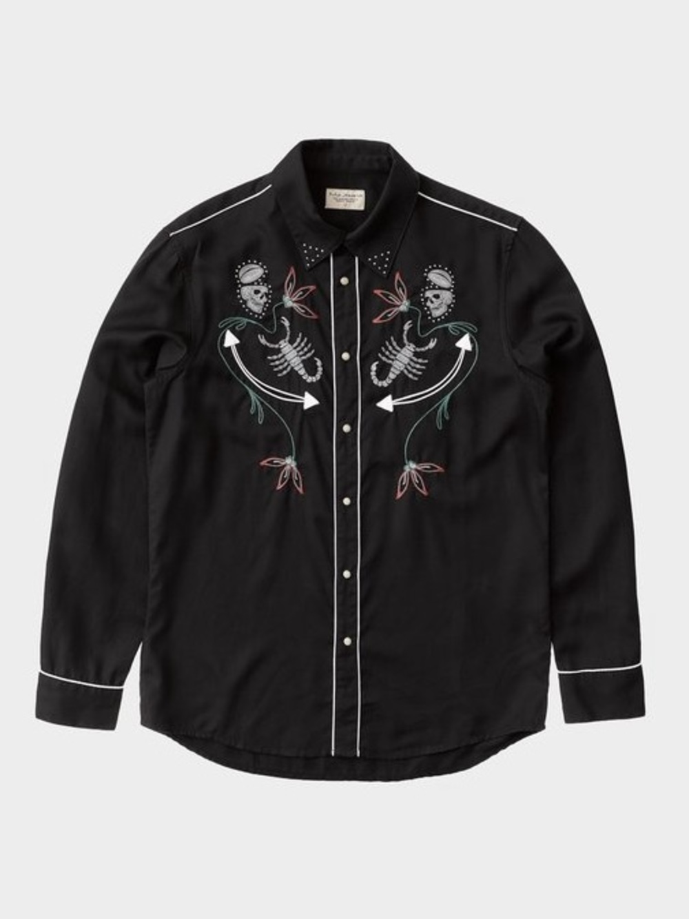 Nudie Jeans Western Embroidered Button-Down Shirt